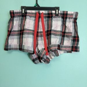 Victoria's Secret Red White and Black Sleep Shorts Xl
